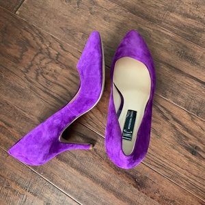 Purple suede  pumps